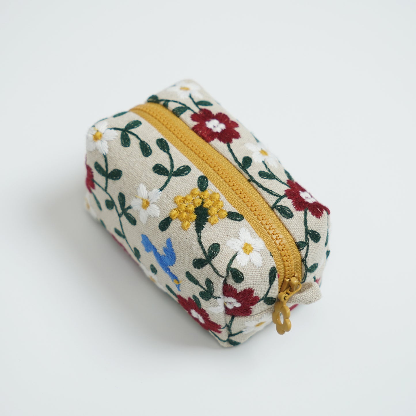 Key bag Embroidered fabric Flower&Hummingbird