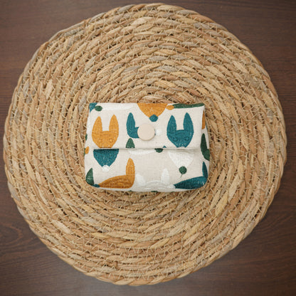 Card pack Embroidered fabric Fox